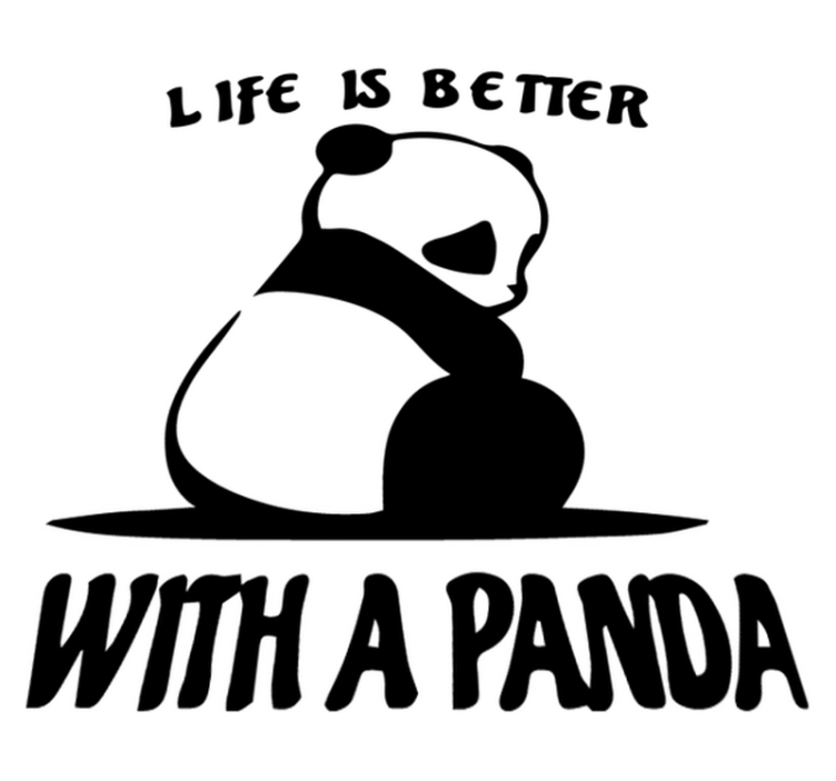 Tapis vinyle animal illustration de panda - TenStickers