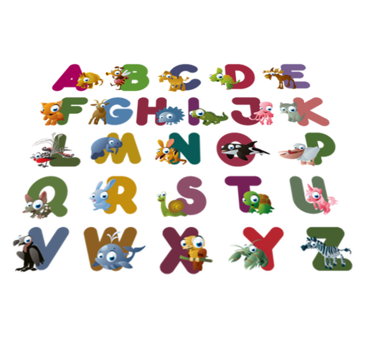Tapis vinyle animal alphabet - TenStickers