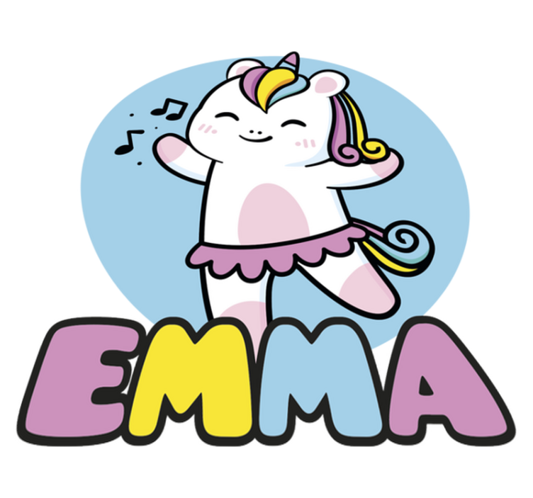 Tapis vinyle animal licorne ballerine - TenStickers