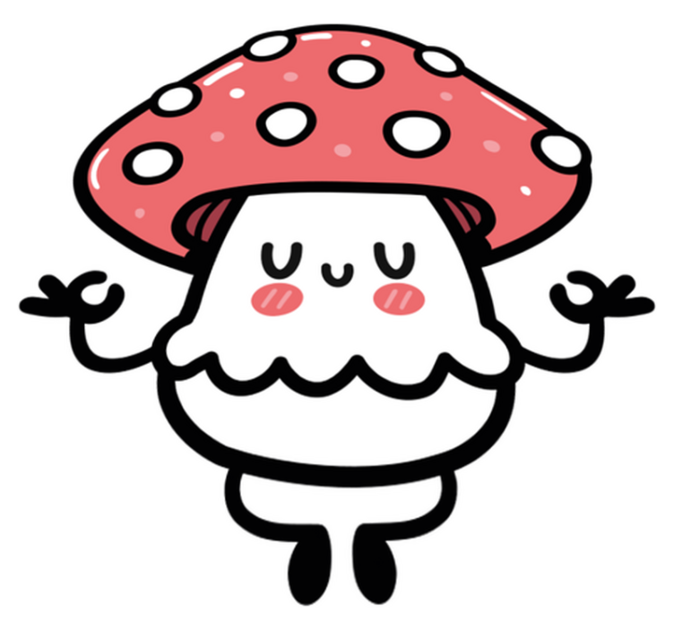 Tapis vinyle animal personnage de champignon mignon - TenStickers