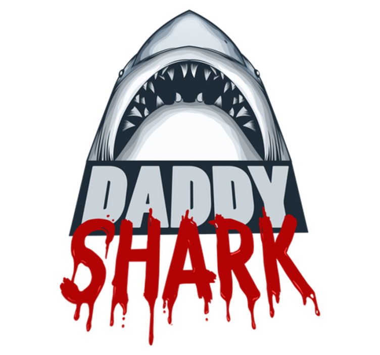 Tapis vinyle animal papa requin - TenStickers