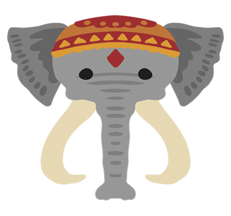 Tapis vinyle animal tête d'éléphant - TenStickers