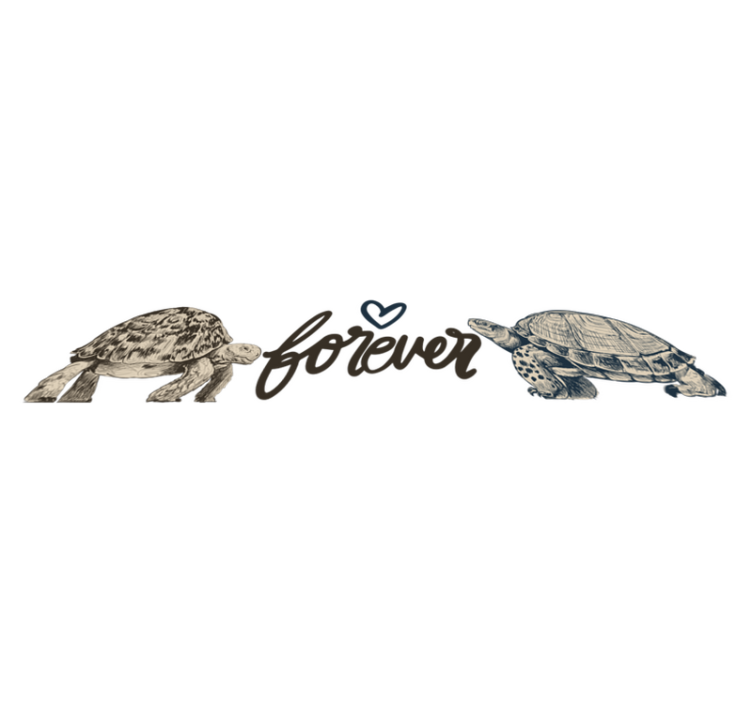 Tapis vinyle animal citation d'amour pour toujours - TenStickers
