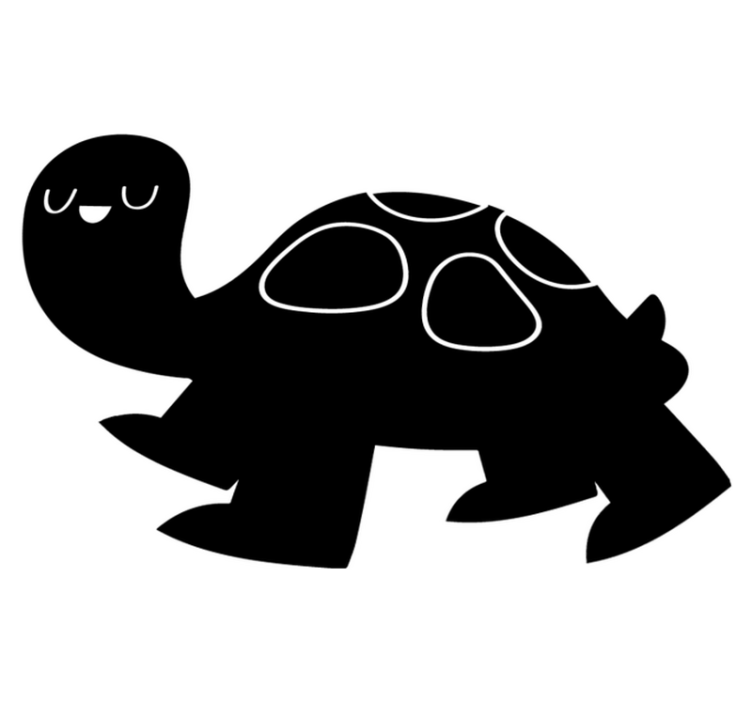 Tapis vinyle animal tortue noire géante - TenStickers