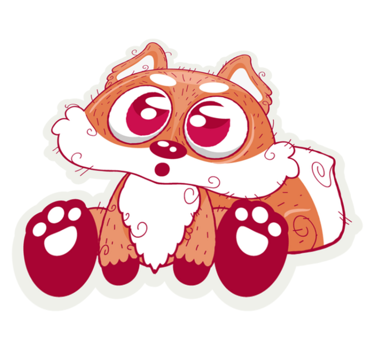 Tapis vinyle animal renard mignon en anime - TenStickers