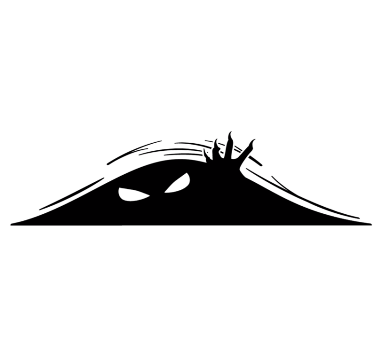 Tapis vinyle halloween monstre qui apparaît - TenStickers