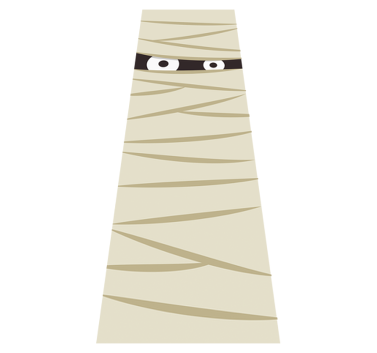 Tapis vinyle halloween yeux de momie - TenStickers