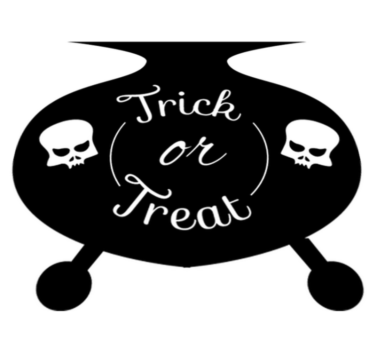 Tapis vinyle halloween chaudron de bonbons - TenStickers