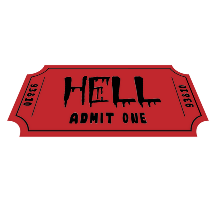 Tapis vinyle halloween ticket vers l'enfer - TenStickers
