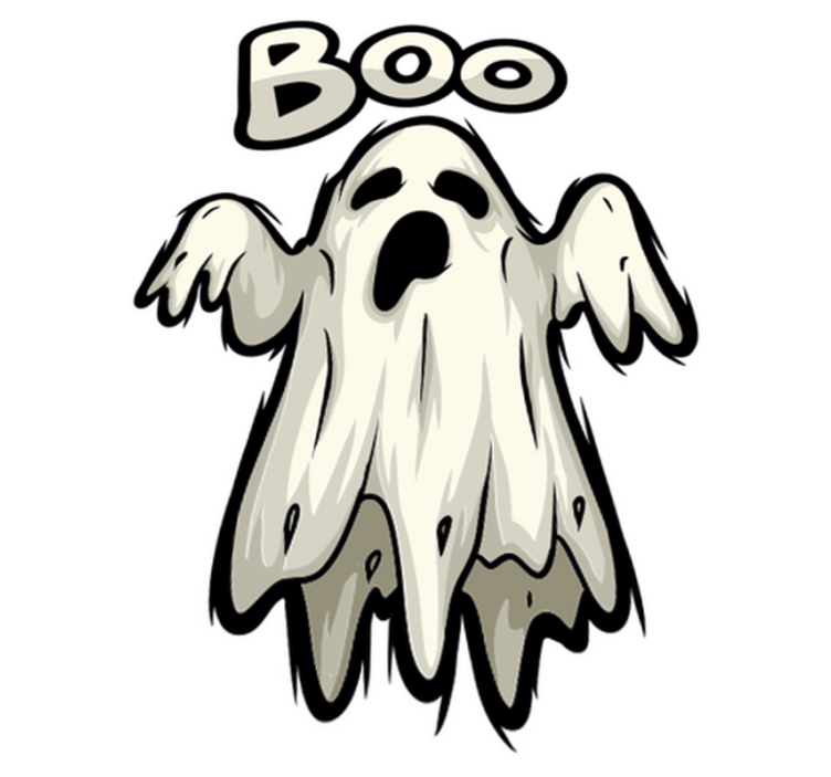 Tapis vinyle halloween figure de fantôme boo - TenStickers