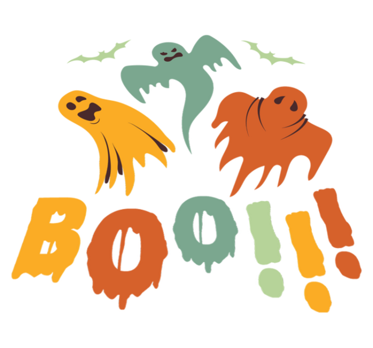 Tapis vinyle halloween fantôme boo - TenStickers