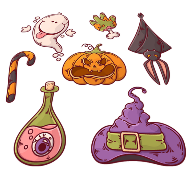 Tapis vinyle halloween figures - TenStickers