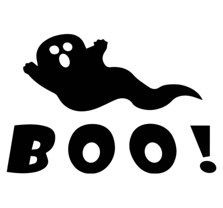 Tapis vinyle halloween affichage fantomatique boo - TenStickers