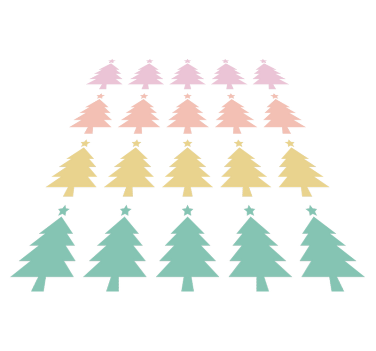 Tapis vinyle noël motifs arbres de noël - TenStickers