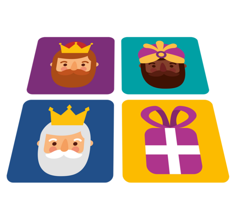 Tapis vinyle noël pack des trois rois - TenStickers
