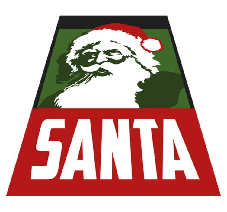 Tapis vinyle noël père noël réaliste - TenStickers