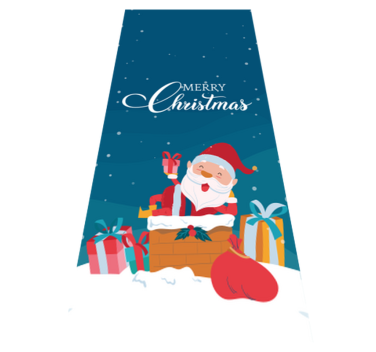 Tapis vinyle noël joyeux noël avec le père noël - TenStickers