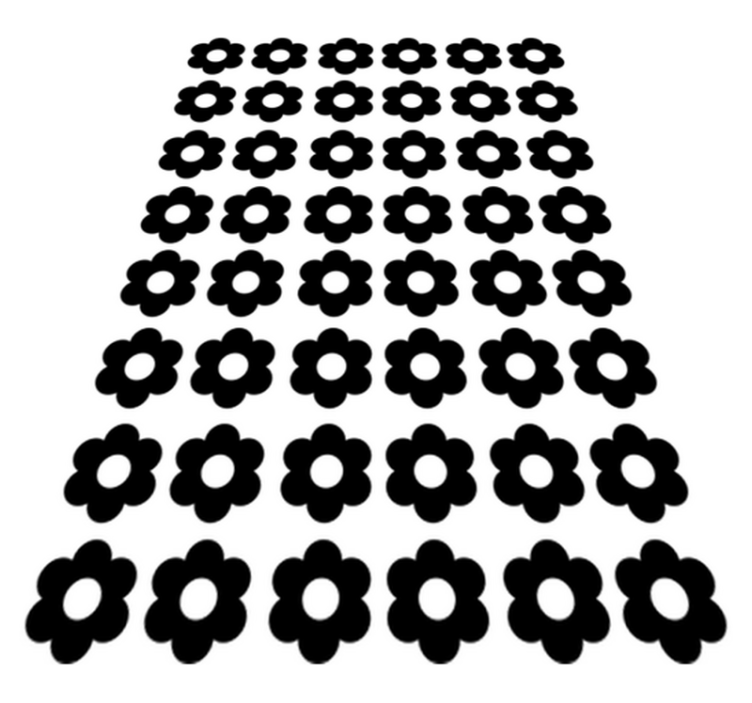 Tapis vinyle fleurs et plantes dessin floral - TenStickers