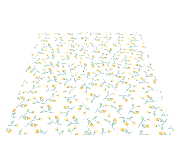 Tapis vinyle fleurs et plantes style printanier - TenStickers