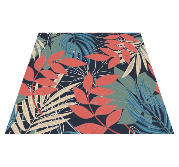 Tapis vinyle fleurs et plantes motif élégant moderne - TenStickers