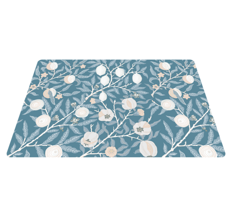 Tapis vinyle fleurs et plantes motif vintage élégant - TenStickers