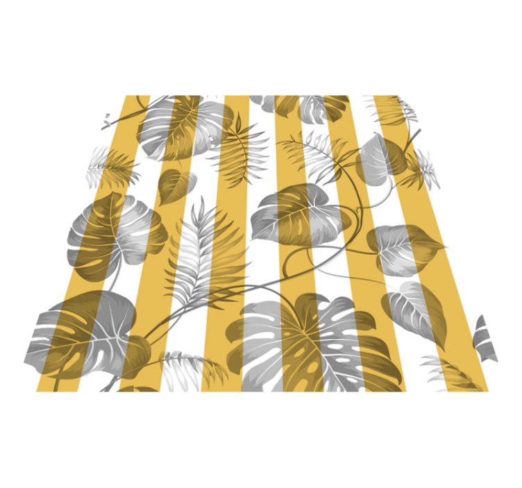 Tapis vinyle fleurs et plantes porte de placard coulissante - TenStickers