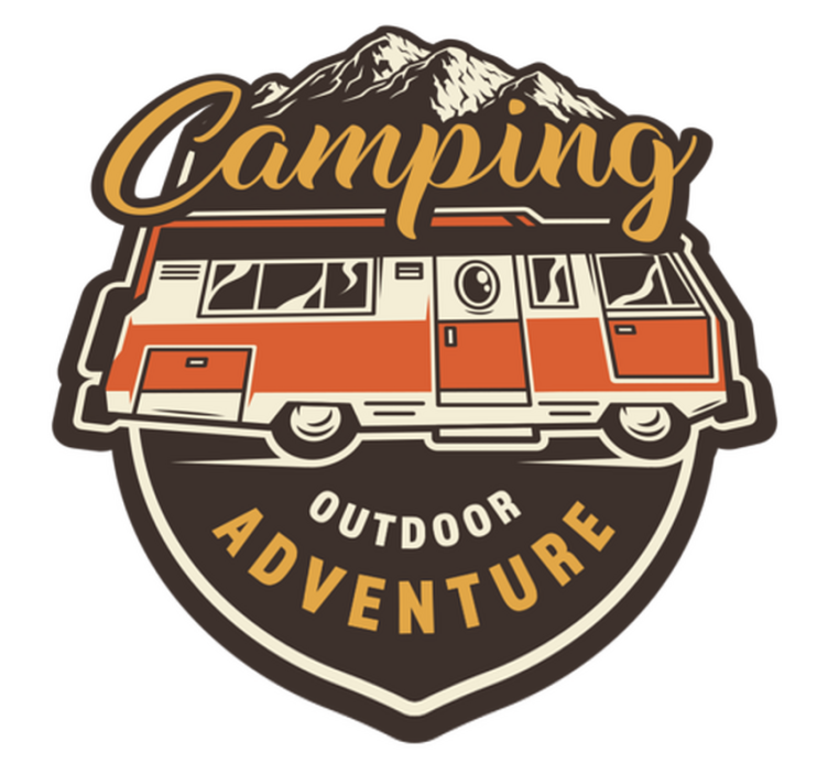 Tapis vinyle fleurs et plantes aventure en camping - TenStickers