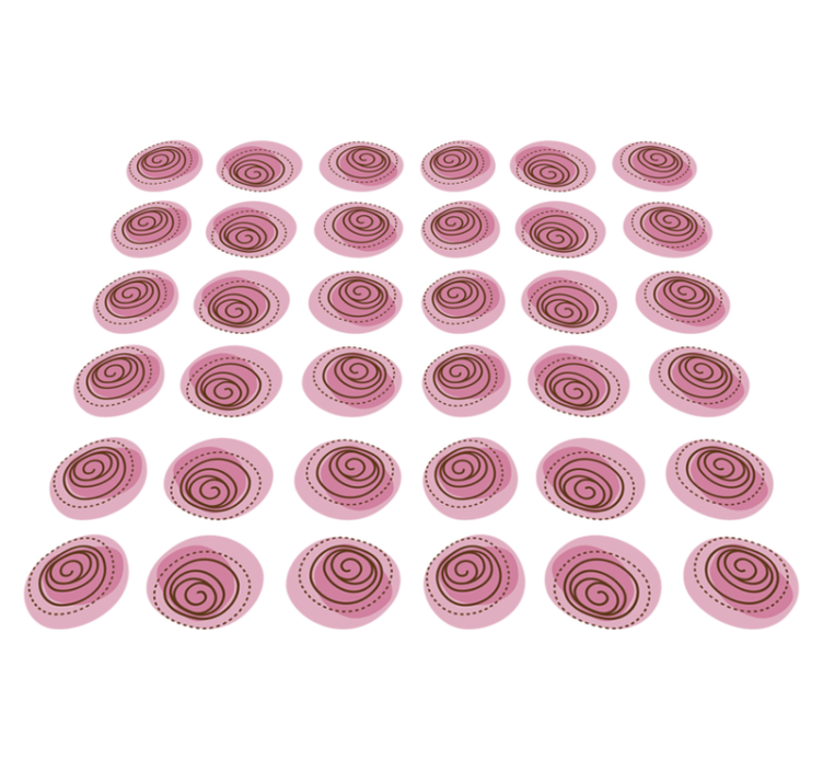Tapis vinyle fleurs et plantes ornement floral rose - TenStickers