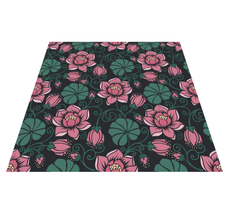 Tapis vinyle fleurs et plantes vignes fleuries - TenStickers