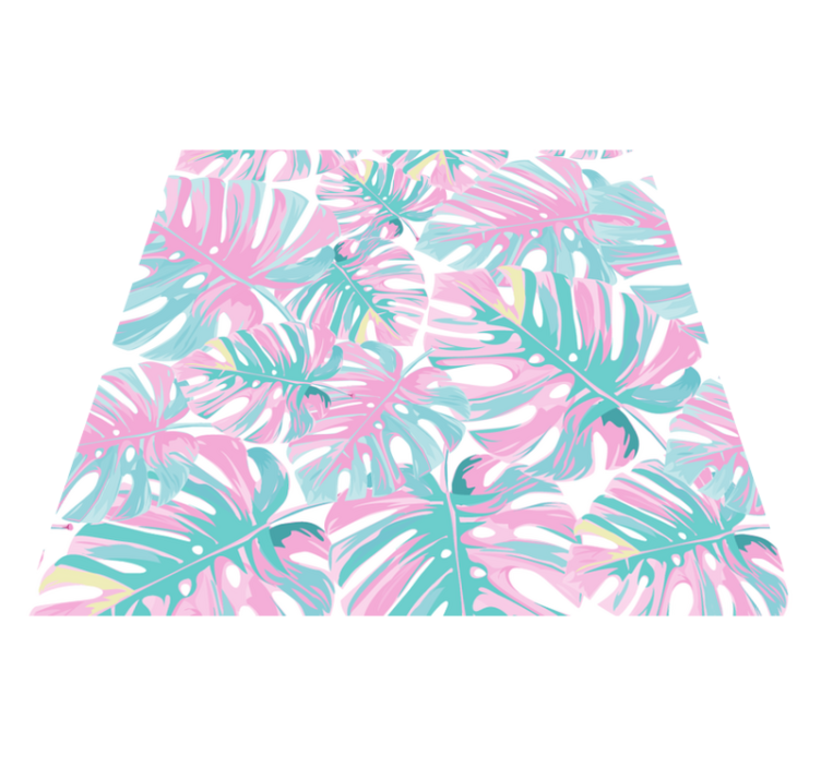 Tapis vinyle fleurs et plantes monstera délicieuse - TenStickers