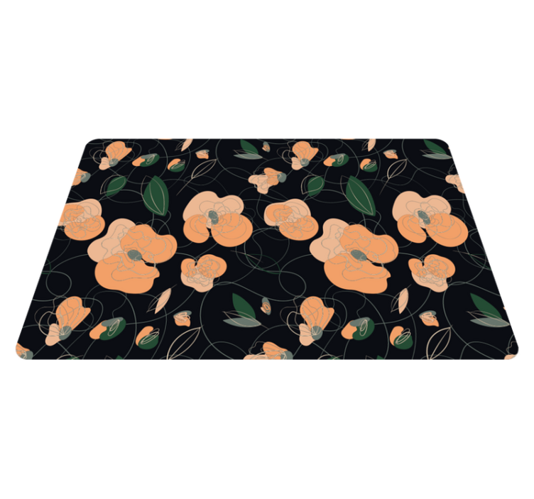 Tapis vinyle fleurs et plantes motifs faune et flore - TenStickers