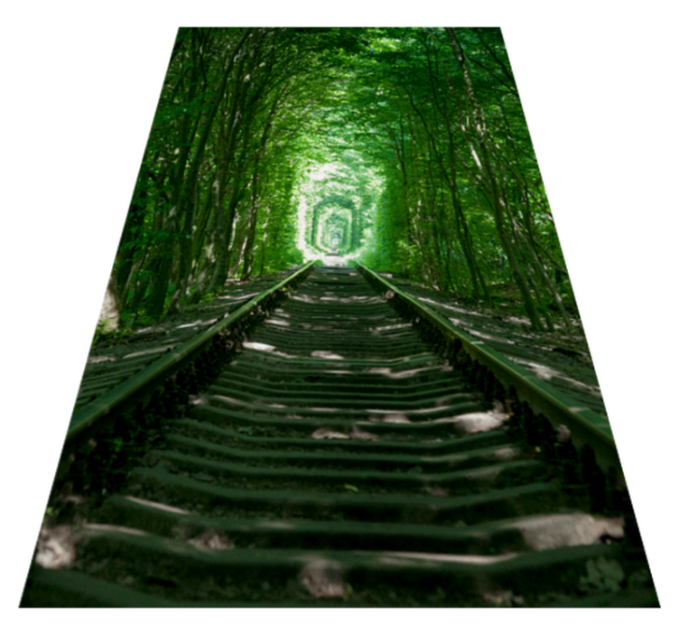 Tapis vinyle fleurs et plantes sentiers et arbres - TenStickers