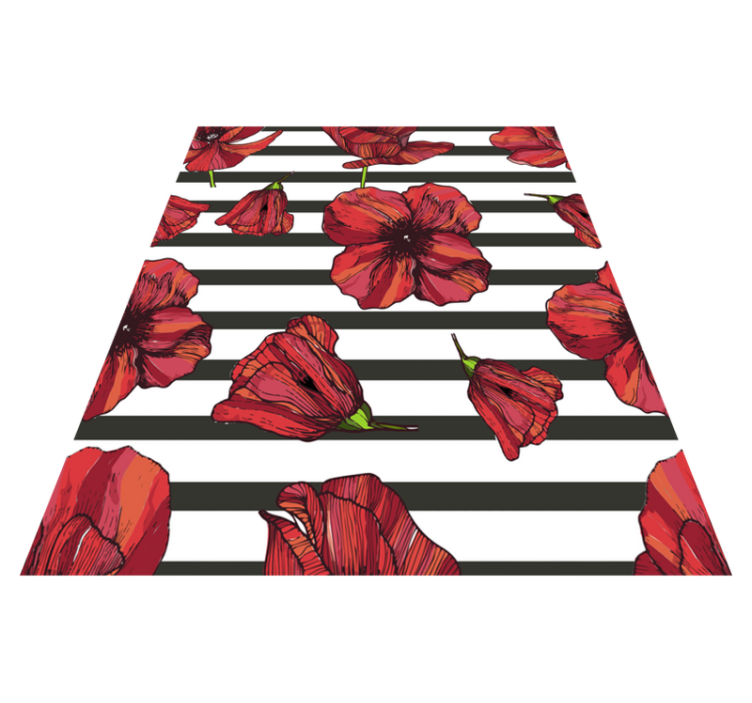 Tapis vinyle fleurs et plantes coquelicots polonais - TenStickers