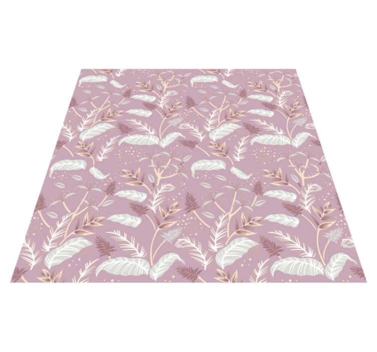 Tapis vinyle fleurs et plantes design tropical rose vintage - TenStickers