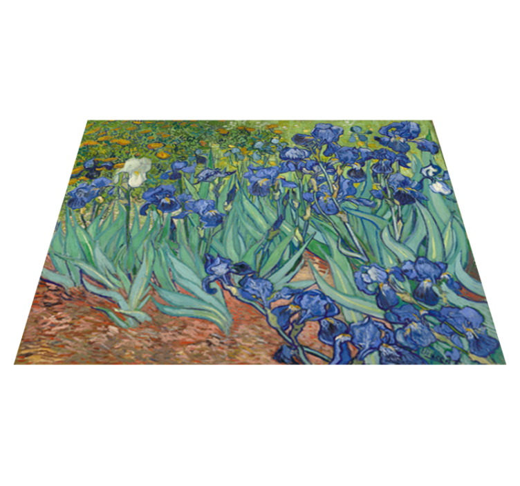 Tapis vinyle fleurs et plantes van gogh fleurs - TenStickers