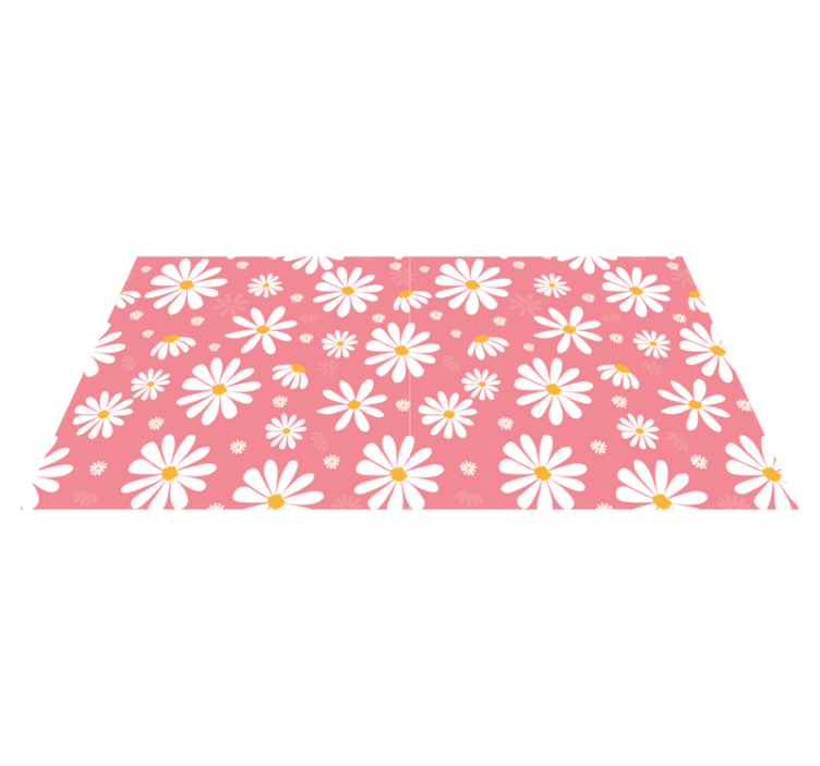 Tapis vinyle fleurs et plantes fleurs marguerites vintage - TenStickers