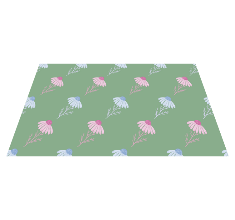 Tapis vinyle fleurs et plantes motif marguerites - TenStickers