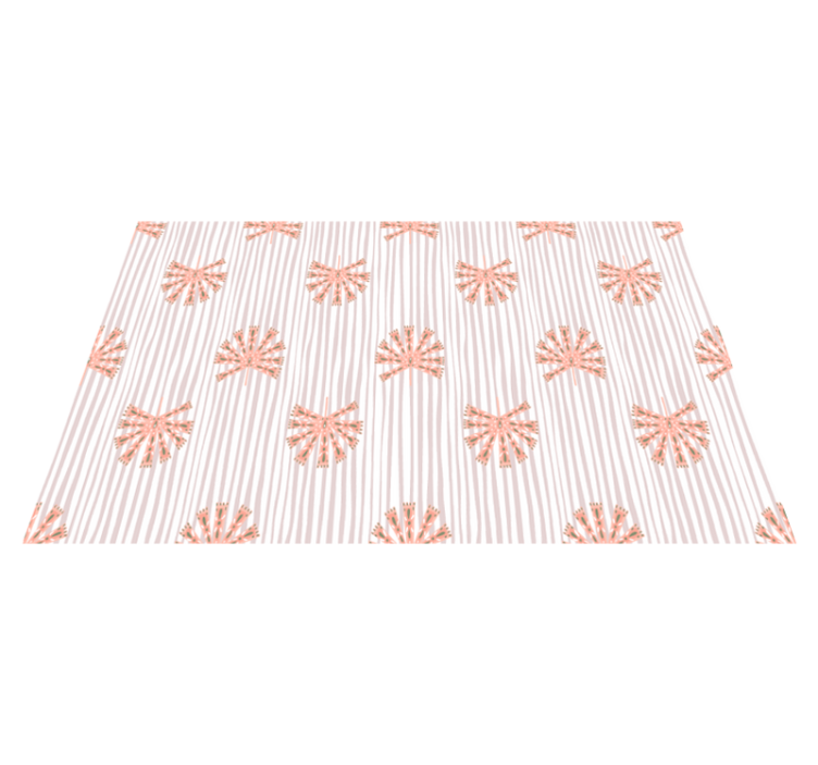 Tapis vinyle fleurs et plantes fleurs pastel géométriques - TenStickers
