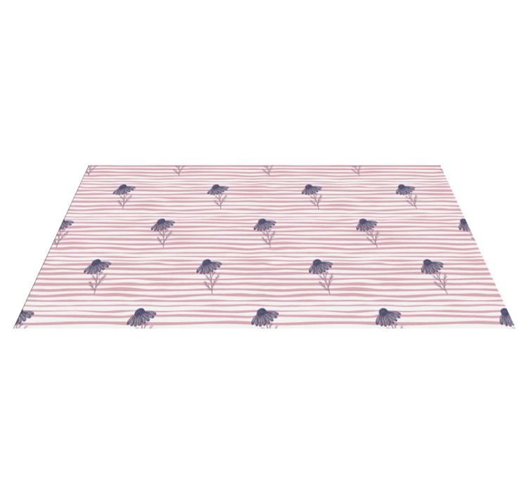 Tapis vinyle fleurs et plantes motif marguerites violettes - TenStickers