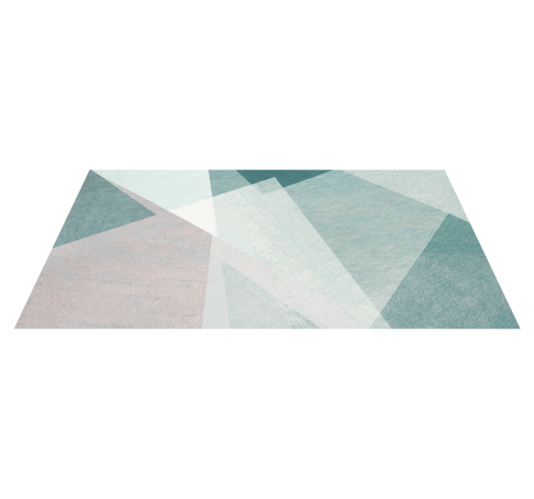 Tapis vinyle géométrique turquoise pastel - TenStickers
