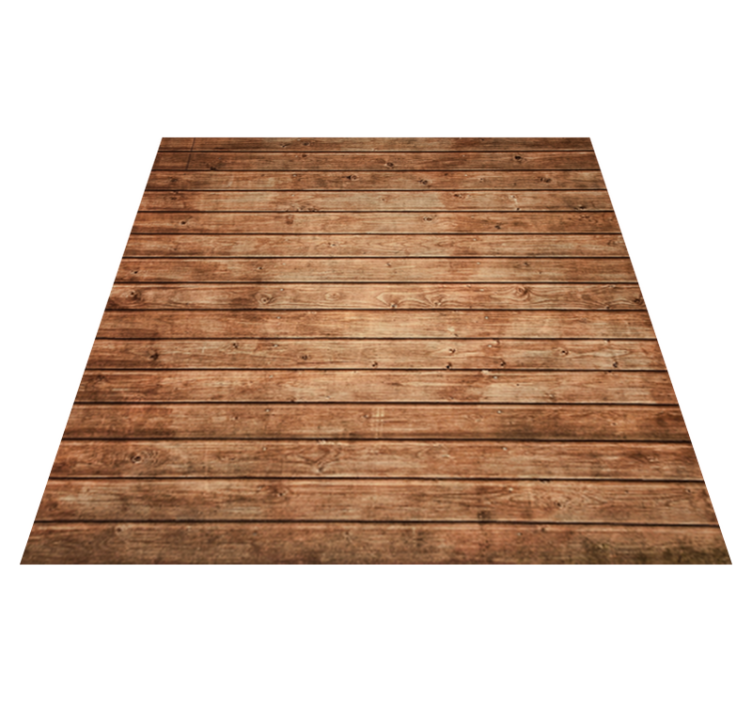 Tapis vinyle salle a manger lames en bois foncé - TenStickers