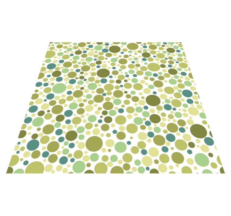 Tapis vinyle salle a manger pois verts - TenStickers