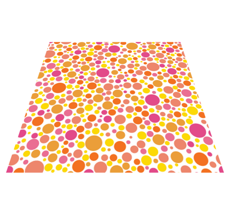 Tapis vinyle salle a manger bulles chaleureuses - TenStickers