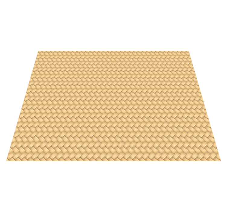 Tapis vinyle salle a manger en osier - TenStickers