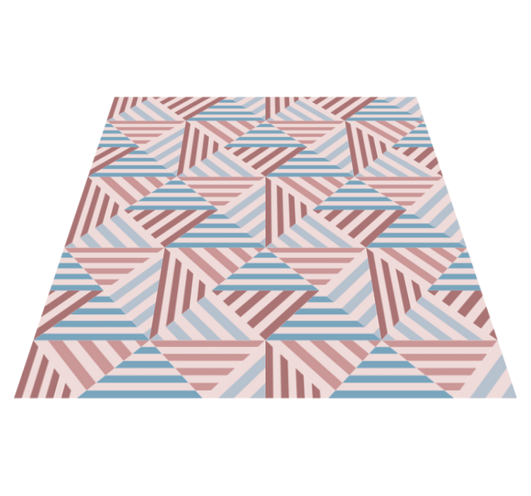 Tapis vinyle salle a manger géométrie abstraite - TenStickers