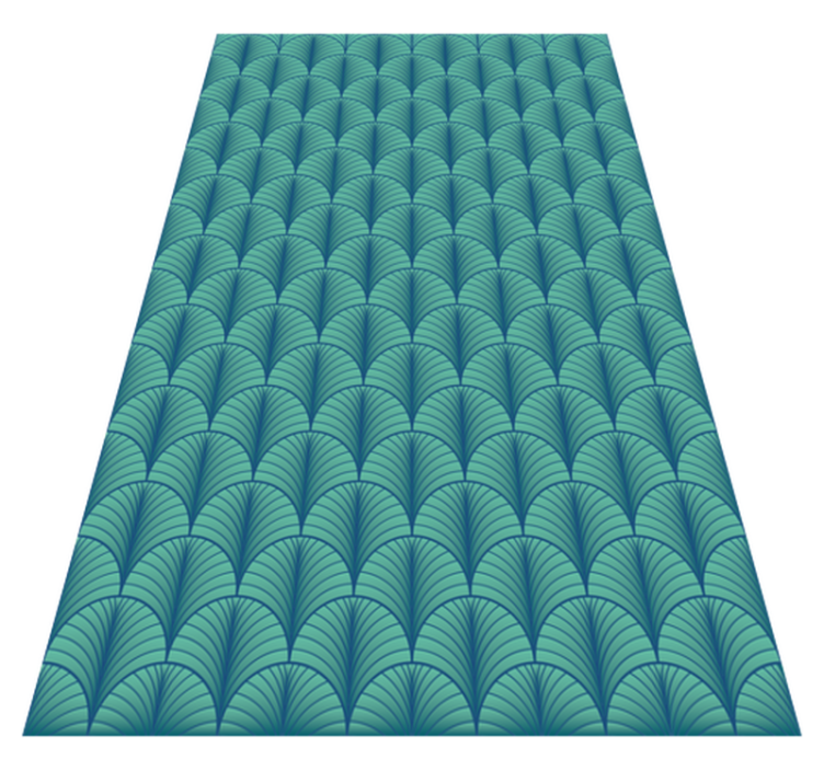 Tapis vinyle salle a manger vert bleu - TenStickers
