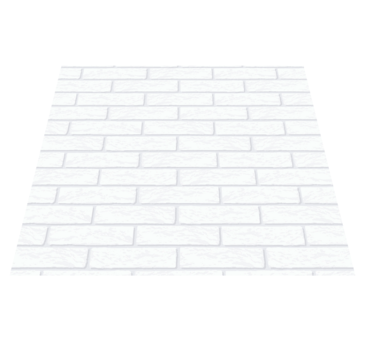 Tapis vinyle cuisine motif briques blanches - TenStickers
