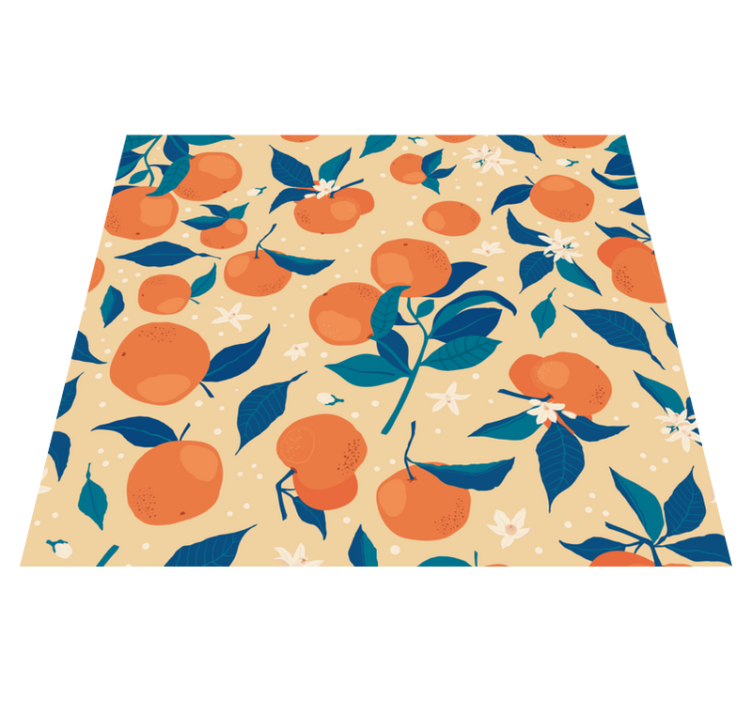 Tapis vinyle cuisine motif fruits oranges - TenStickers