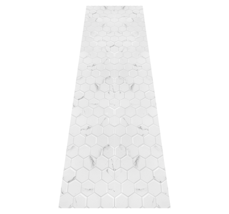 Tapis vinyle cuisine carreaux hexagonaux gris élégants - TenStickers