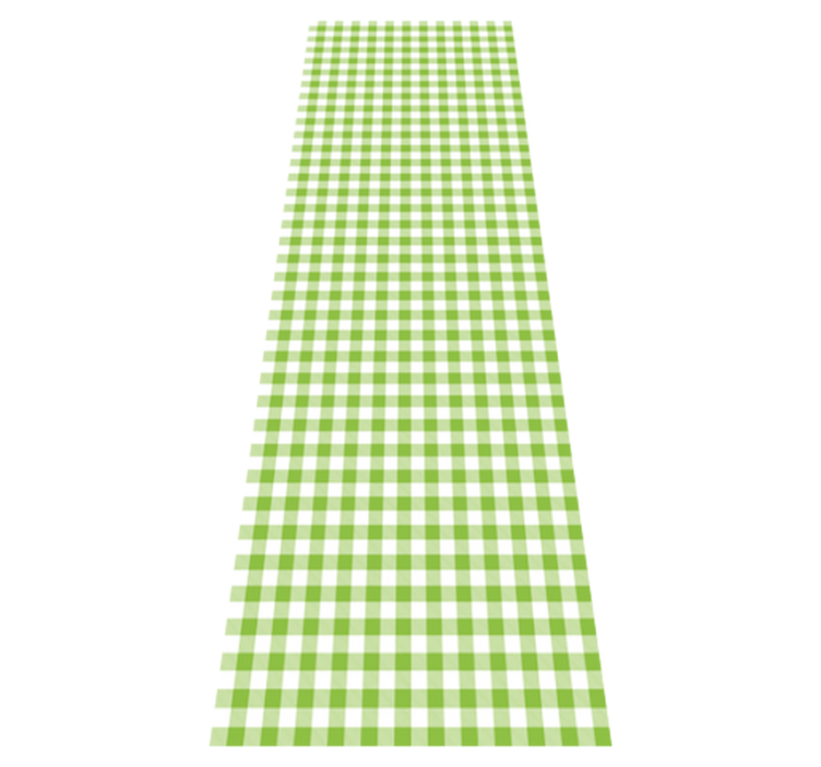 Tapis vinyle cuisine design à carreaux verts - TenStickers